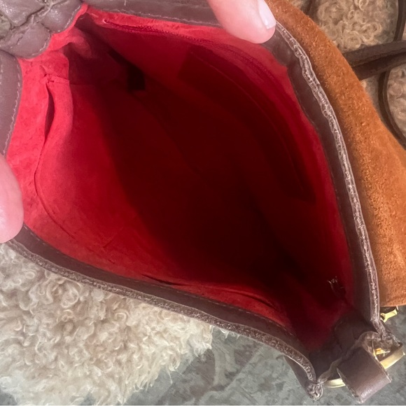 Hammitt Brown Leather and Suede Crossbody Bag with Gold Accents - Picture 9 of 10
